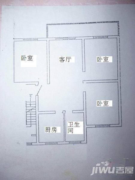 学田南苑2室1厅1卫户型图