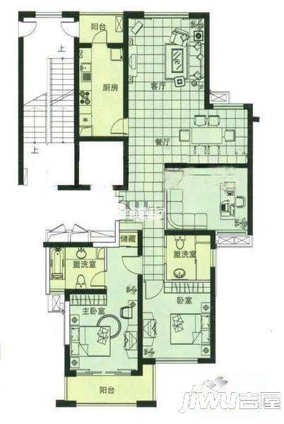 兆丰嘉园1室2厅1卫户型图