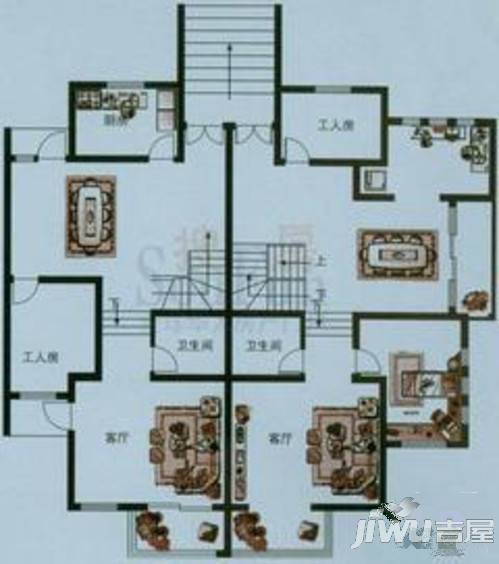 兆丰嘉园1室2厅1卫户型图