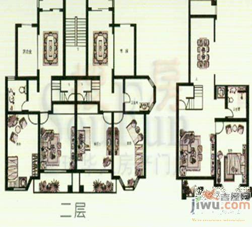 兆丰嘉园1室2厅1卫户型图