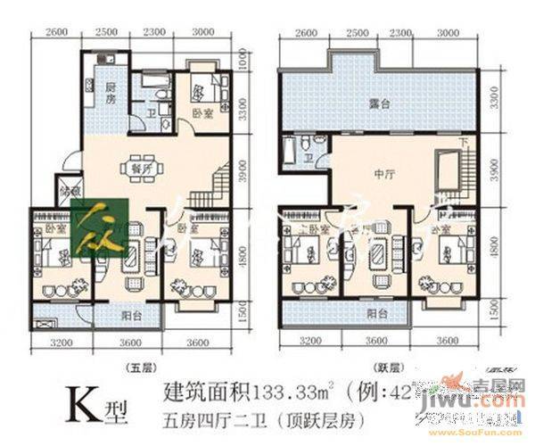 银州世纪家园2室2厅1卫户型图