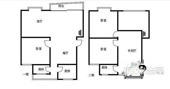 育才花苑1室1厅1卫户型图