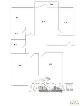 万象新路小区3室2厅2卫户型图