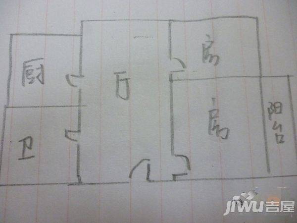 学田中南苑2室1厅1卫户型图