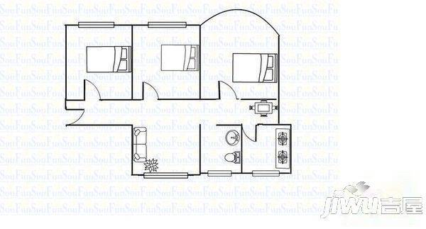 南川园新村3室1厅1卫户型图