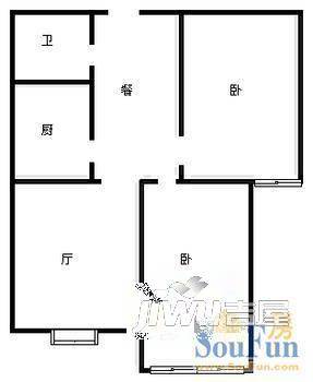 同顺苑1室1厅1卫户型图