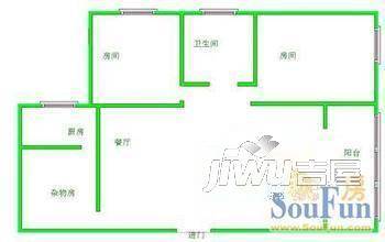 陈桥佳苑2室1厅1卫户型图