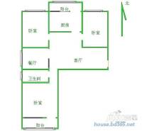 新海通花园锦绣苑3室2厅1卫户型图