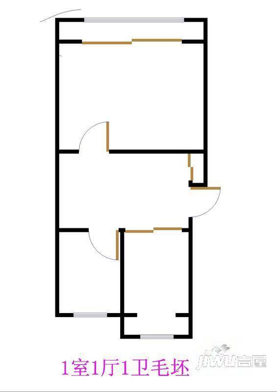 南苑新村1室1厅1卫户型图