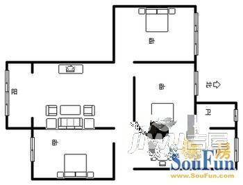 金和小区2室2厅1卫户型图