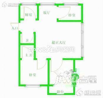 金霞南苑4室2厅2卫户型图