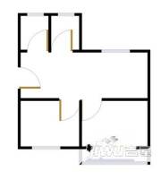 金辉花园2室1厅1卫户型图