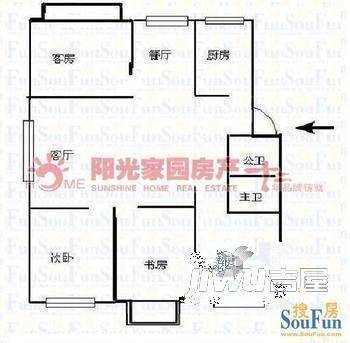 金霞南苑4室2厅2卫户型图