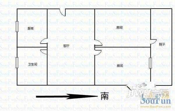 川港大东花苑2室1厅1卫户型图