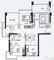 旭日海岸3室2厅2卫88.4㎡户型图