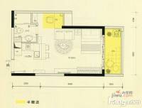 旭日华府1室1厅1卫47㎡户型图
