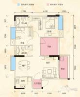 诚丰新园3室2厅2卫90.7㎡户型图