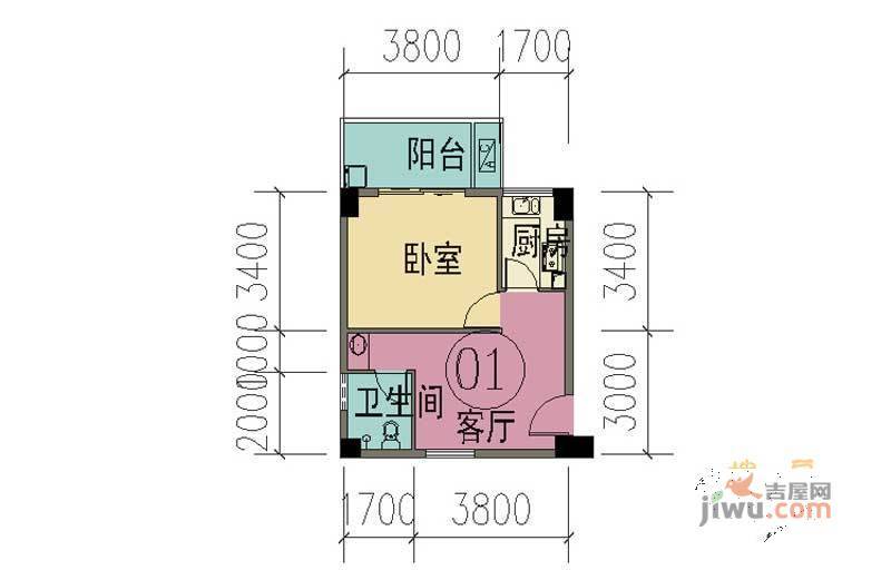 凯悦新城3室2厅4卫231.6㎡户型图