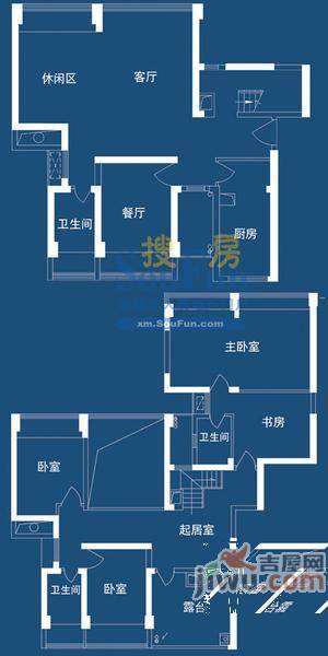 国际邮轮城2室3厅2卫190㎡户型图