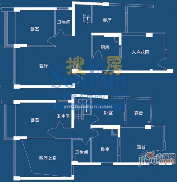 国际邮轮城3室3厅2卫190㎡户型图