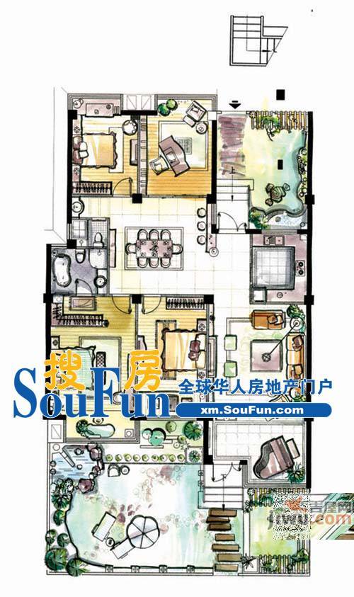 凤凰城3室2厅2卫128㎡户型图