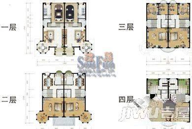 湖居湖墅5室3厅4卫205㎡户型图