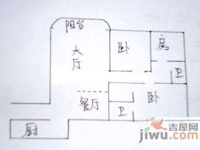 汇景祥居3室2厅1卫户型图