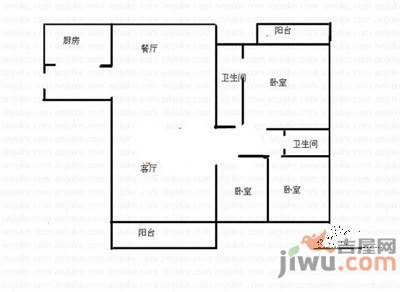 汇景祥居3室2厅1卫户型图