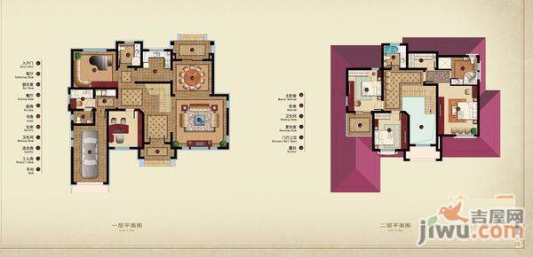 东方高尔夫别墅4室3厅2卫户型图