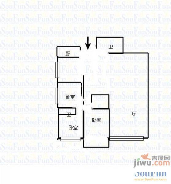 国贸金海岸3室0厅0卫户型图