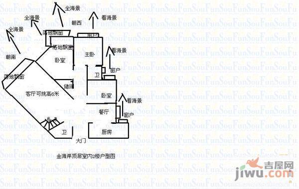 国贸金海岸3室0厅0卫户型图