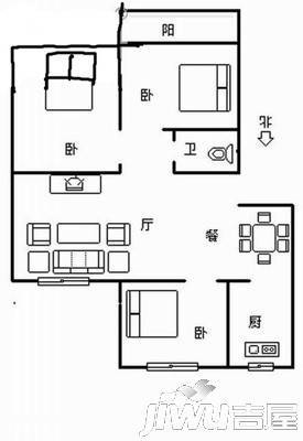 莲花四村3室2厅1卫户型图