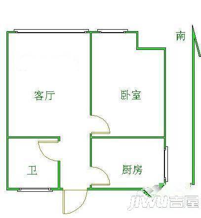 云亭花园1室1厅1卫户型图