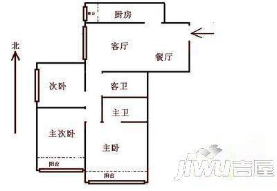 特贸苑3室2厅1卫户型图