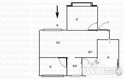 特贸苑3室2厅1卫户型图