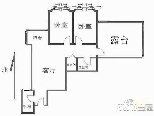 特贸苑3室2厅1卫户型图