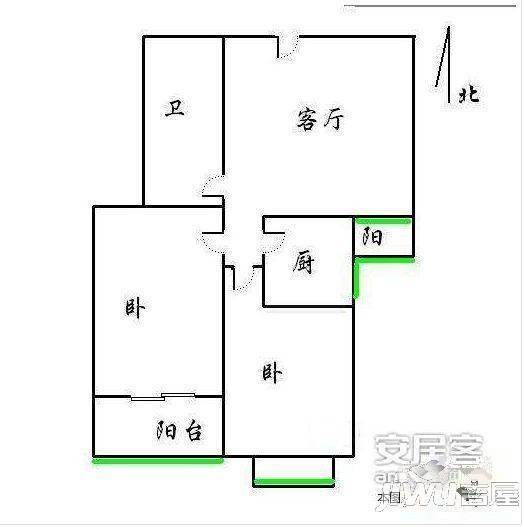 安溪大厦3室2厅1卫户型图