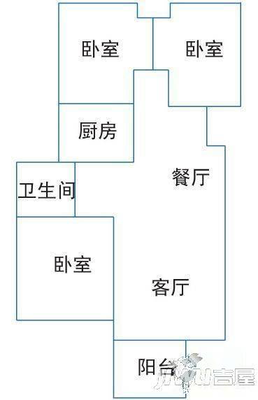 安溪大厦3室2厅1卫户型图