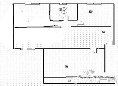 信发楼2室2厅1卫户型图