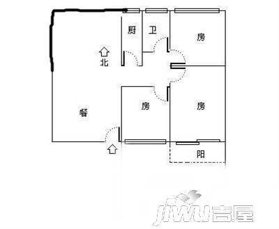 信发楼2室2厅1卫户型图