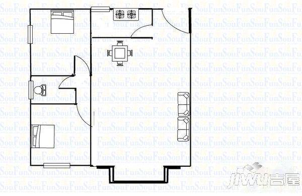 信发楼2室2厅1卫户型图