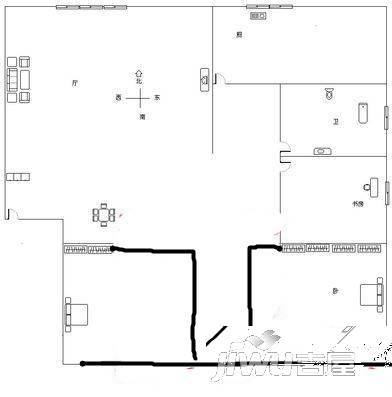 双涵社区2室2厅1卫户型图