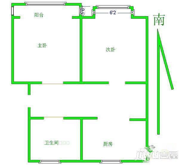 四里社区3室2厅1卫户型图