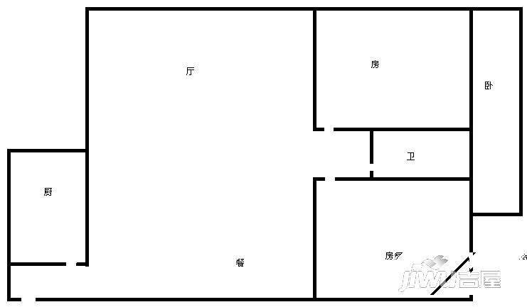 前埔北区4号岗3室2厅1卫户型图