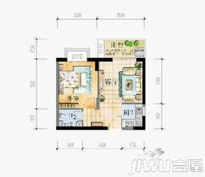 鸿山新村1室1厅1卫户型图