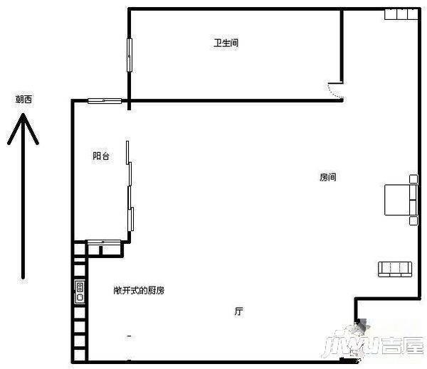 裕盛园3室2厅1卫户型图