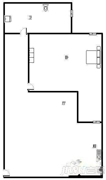 裕盛园3室2厅1卫户型图