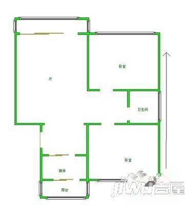 裕盛园3室2厅1卫户型图