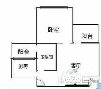 万景花园3室2厅2卫户型图