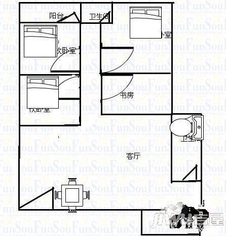 古兴里4室2厅2卫129㎡户型图